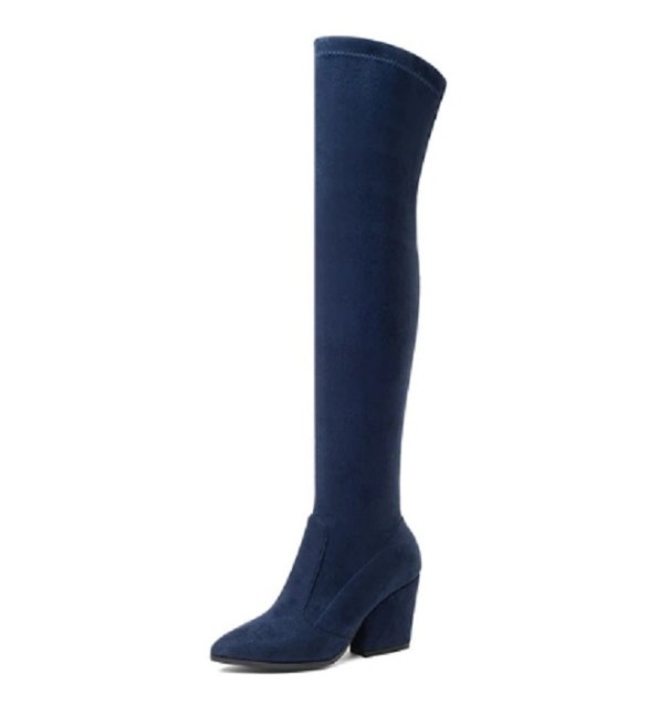 Overknee-Stiefel für Damen A679 blau 42