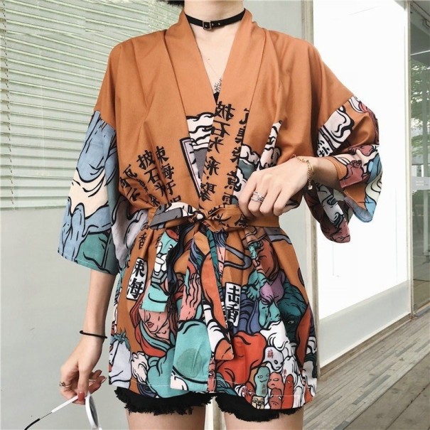 Oversized dameplaid B204 orange