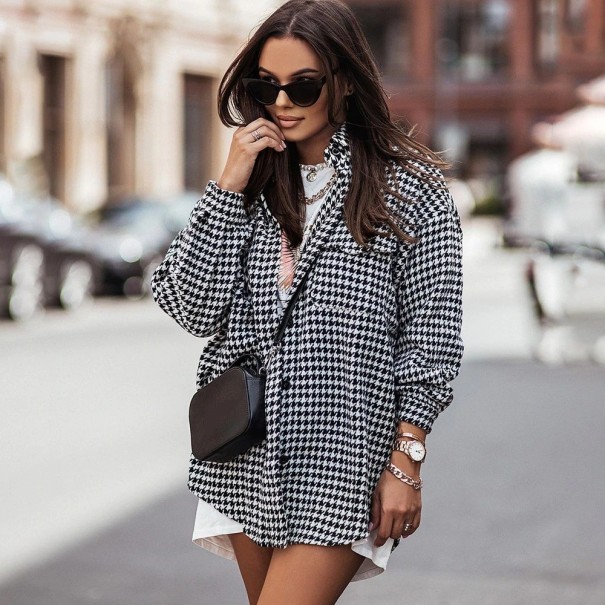 Oversized dameskjorte P2455 sort XS