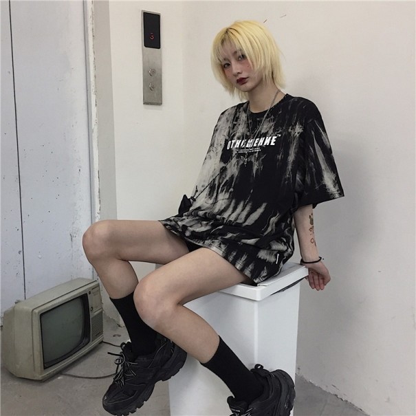 Oversized svart T-shirt för kvinnor