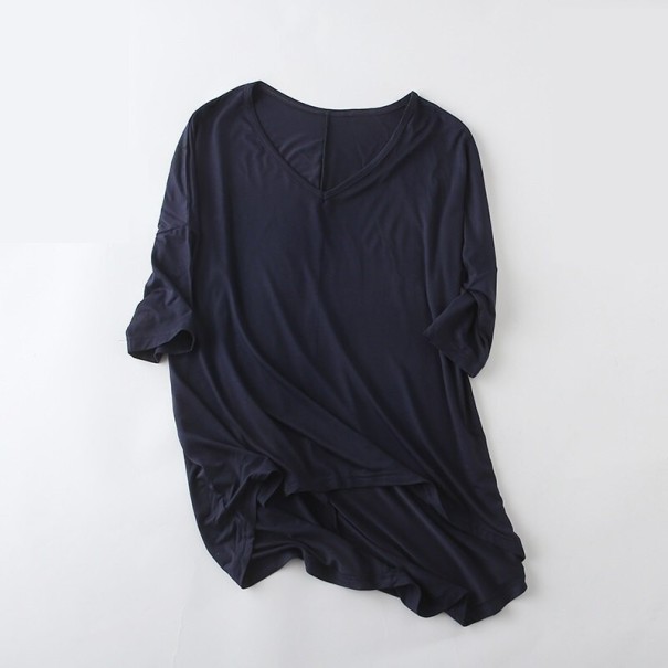 Oversized T-shirt voor dames B377 donkerblauw