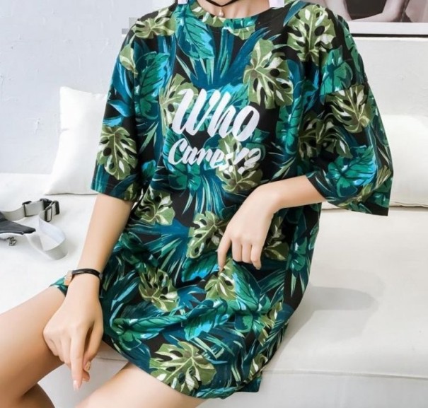 Oversized T-shirt voor dames met print A1202 L