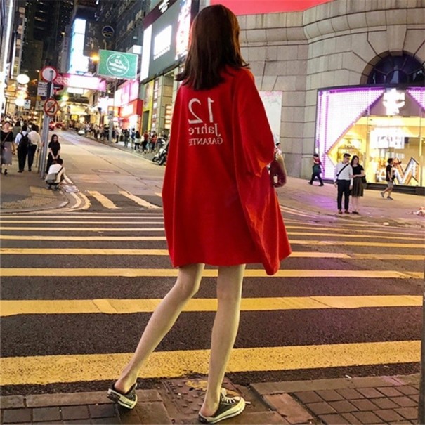 Oversized T-shirt voor dames rood M