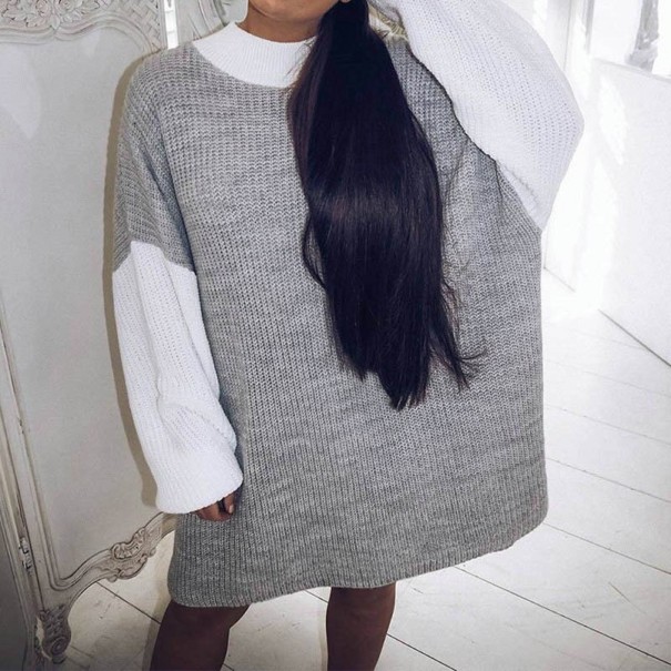 Oversized trui voor dames G407 grijs S