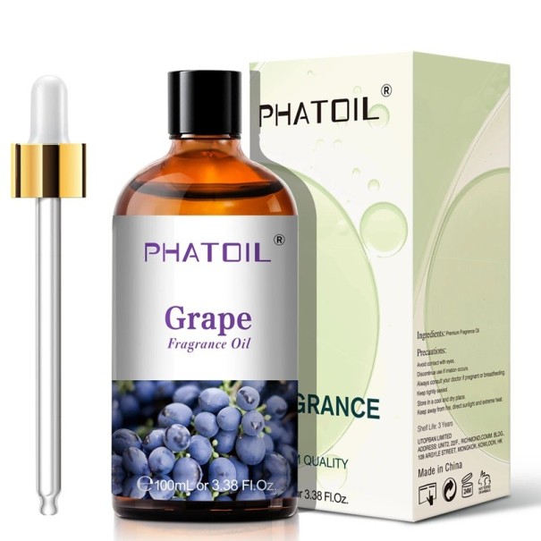Ovocný aroma olej 100 ml Esenciální olej do difuzéru a aromalampy Vonný olej pro výrobu svíček Domácí vůně Přírodní esence Grape