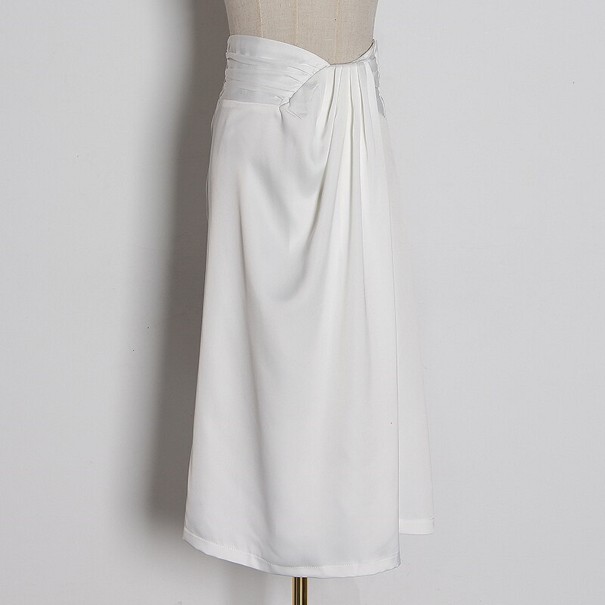 Owijana spódnica damska biały XS