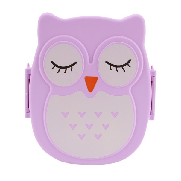 Owl Lunch Box for Children purple