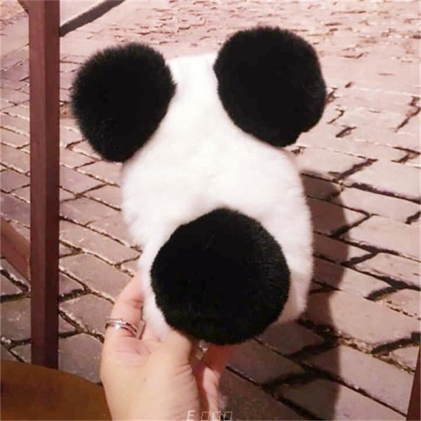 Owłosione etui Panda do Samsung S7, S7 edge J1337 czarny S7 Edge