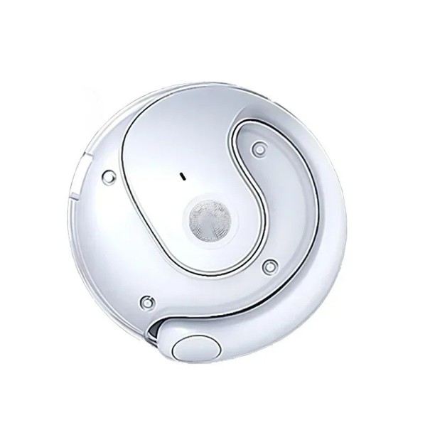 OWS vezeték nélküli Bluetooth fülhallgató mikrofonnal, HiFi sztereó hangzással, intelligens érintőképernyős, vízálló sportfejhallgató, C típusú töltővel fehér