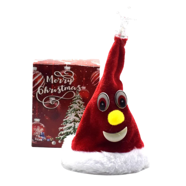 Ozdoba świąteczna 8 x 6 cm Czapka Świętego Mikołaja Zawieszana dekoracja na choinkę Błyszczący czerwony kapelusz z białym brzegiem Świąteczna dekoracja wnętrza 1