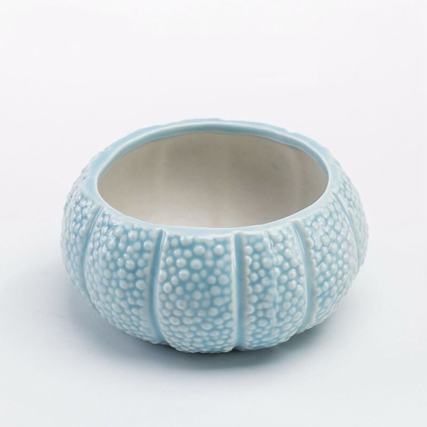 Ozdobna doniczka w kształcie muszli jasnoniebieski 2