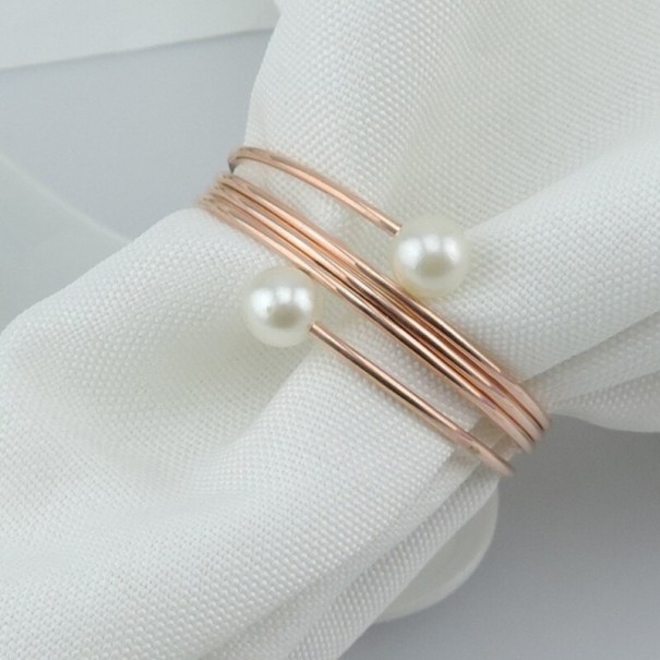 Ozdobne pierścienie na serwetki z perłami 10 szt 3