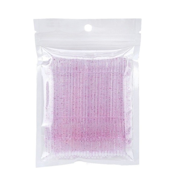 P3312 Set Mikro-Wimpernbürsten rosa 100 Stück