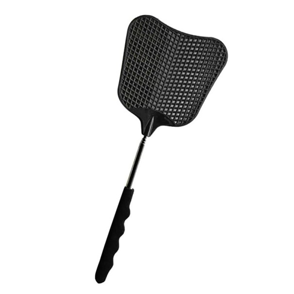 Pá de moscas telescópica 29–65 cm Raketa de plástico resistente em PP+PVC com vara de aço inoxidável Ferramenta doméstica contra insetos Mosquitos 1