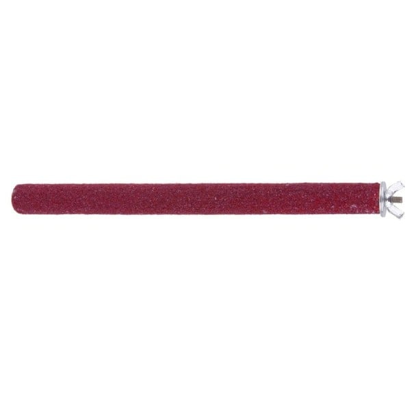 Pá de papagaio para desgaste de garras e bico Forma reta com superfície rugosa e granulada Madeira e metal Fixação com parafuso e porca 30 cm