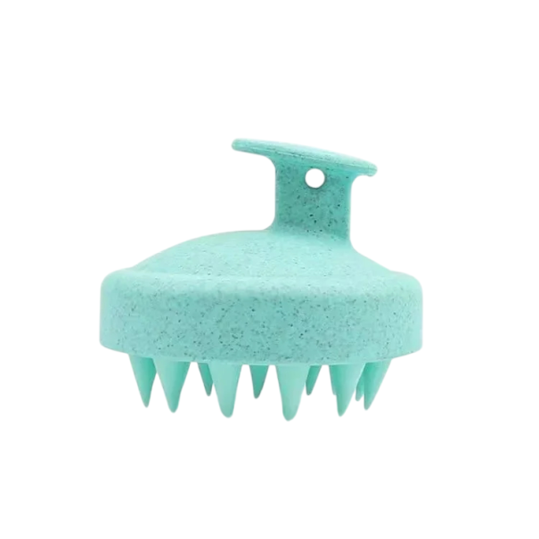 Päänahan hierontakampa 7 cm x 8 cm Värikäs hierontatyökalu rentoutumiseen, hiusten kasvun stimulointiin, stressiä vastaan vihreä