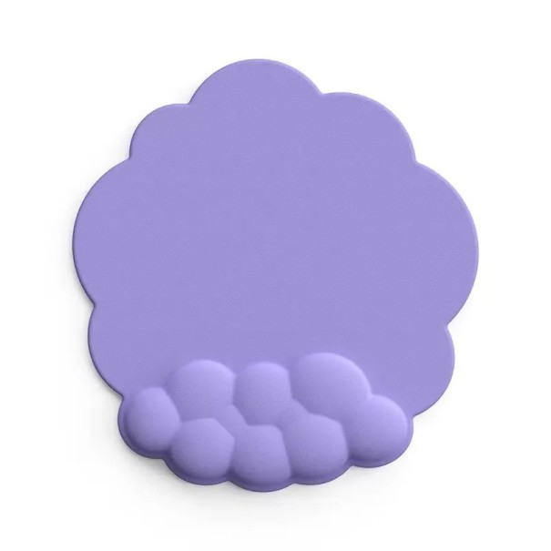 Pad ergonomic în formă de nor pentru mouse-ul Pad, spumă antiderapantă, suport pentru birou, pad pentru lucru și jocuri violet Pad ergonomic în formă de nor pentru mouse-ul Pad, spumă antiderapantă, suport pentru birou, pad pentru lucru și jocuri violet
