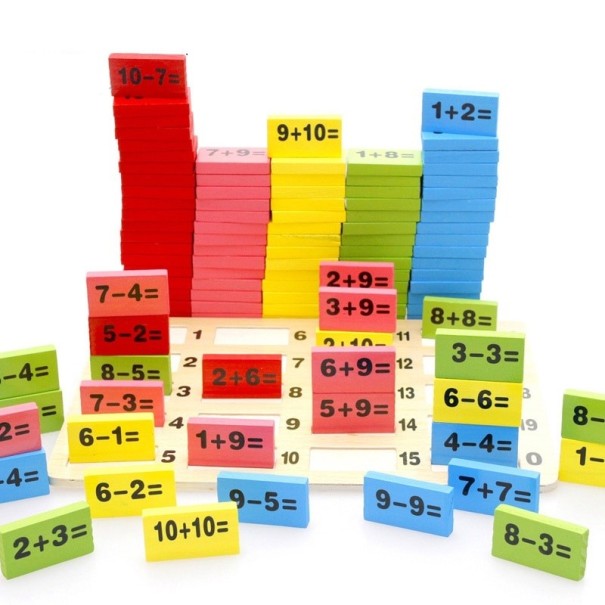 Pädagogische Mathematiktabelle mit Zahlen 1