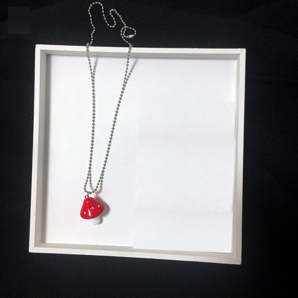 Paddestoelketting voor dames rood