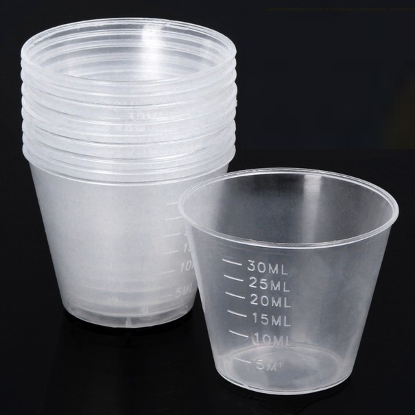 Pahar de măsurare din plastic 30 ml 10 buc 1