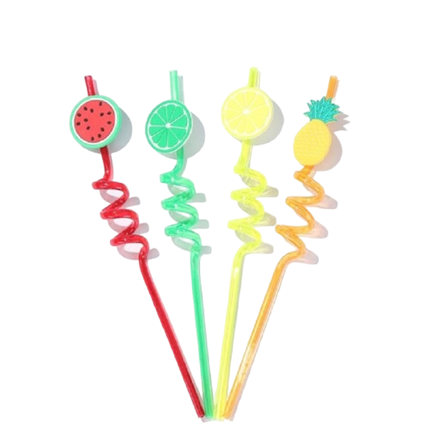 Paille pour enfants avec motif de fruits 1
