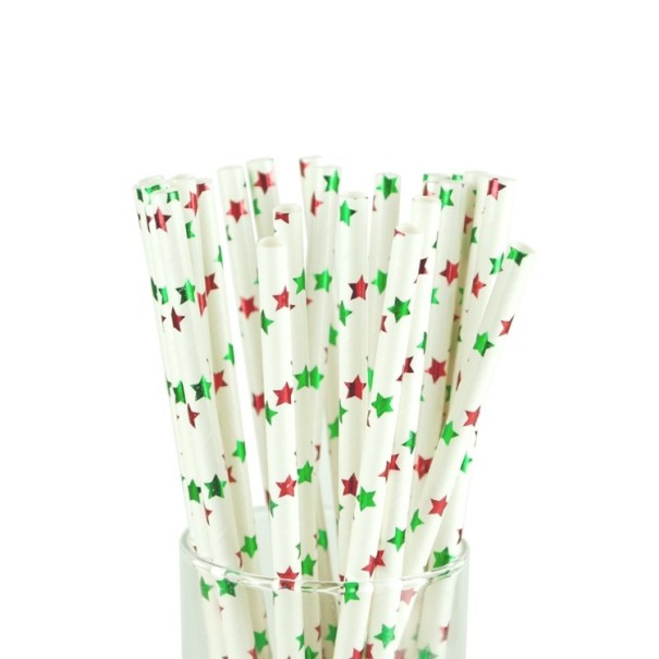 Pailles de Noël 25 pcs 4