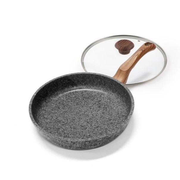 Paistinpannu kannella ja marmoripinnalla 24 cm