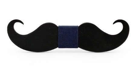 Pajarita de madera en forma de bigote J647 8