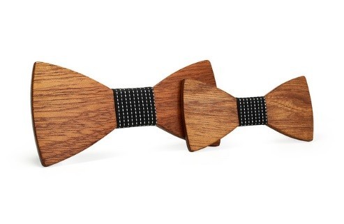 Pajarita de madera para hombre y niño J639 6