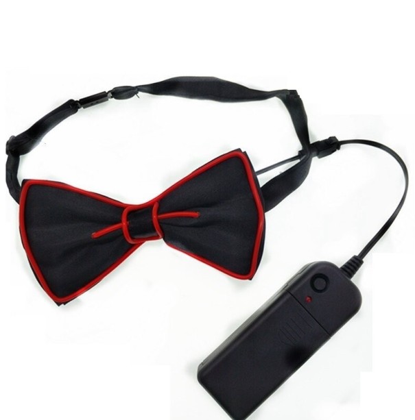 Pajarita luminosa para hombre rojo