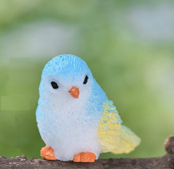 Pájaro decorativo para jardín azul claro
