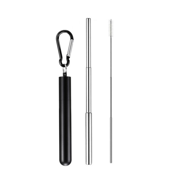 Pajita plegable de acero inoxidable con estuche 9