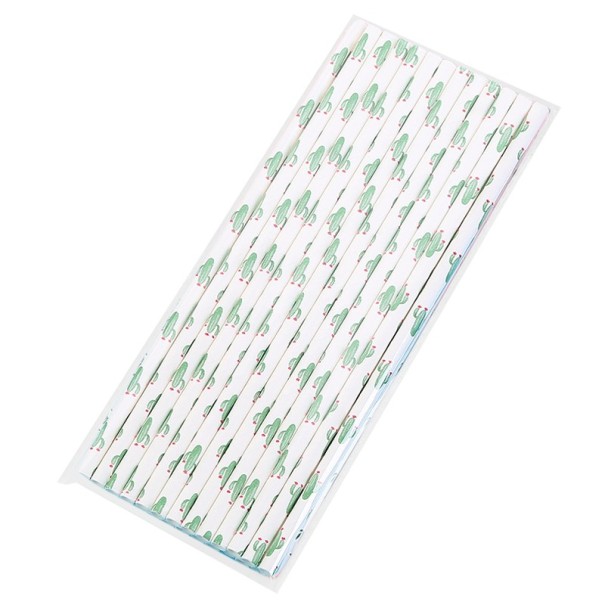 Pajitas de papel con estampado 25 uds C74 3