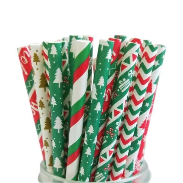 Pajitas navideñas 25 uds C602 10