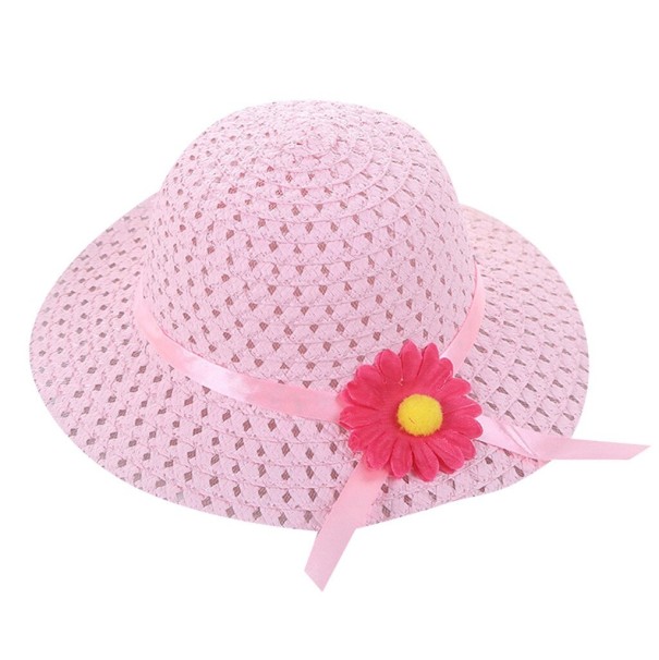 Pălăria de paie a fetei lui Jodie roz deschis