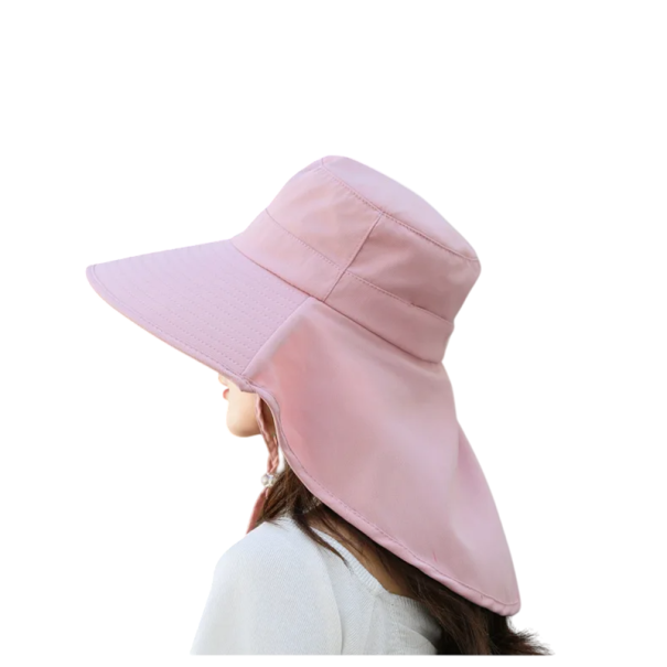 Pălărie de soare unisex cu bor larg, 56-60 cm, cu protecție solară UPF, vară, primăvară-vară roz