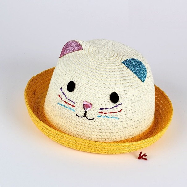 Pălărie pentru copii cu urechi A2752 galben