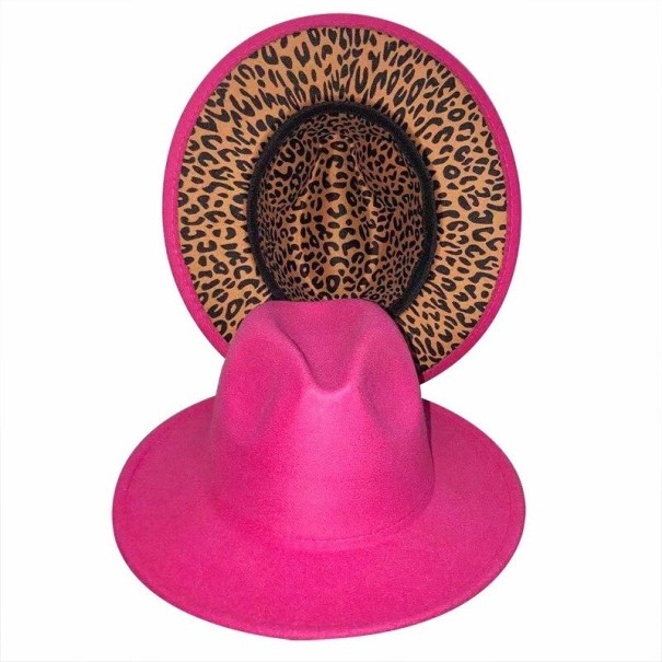 Palarie unisex cu imprimeu leopard roz