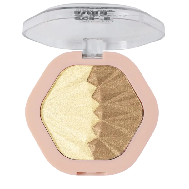 Paleta de blush em pó 2 em 1 8 x 7,6 cm Blush em pó para o rosto Paleta de maquilhagem compacta Efeito natural de longa duração 1