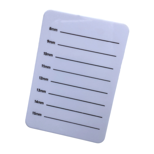 Paleta de pestanas com faixa ajustável 8–15 mm Placa de colagem Suporte para pestanas Placa manual para extensão de pestanas Ferramenta de treino cosmético branco