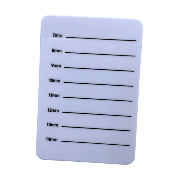 Paleta de pestañas con correa ajustable 7–14 mm Tablero de enraizamiento Soporte de pestañas Placa manual para extensión de pestañas Herramienta de entrenamiento cosmético blanco