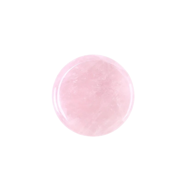 Paletta per colla per ciglia 2,5 cm Pietra di giada rosa-verde Supporto piccolo per colla Base riutilizzabile per l'applicazione di ciglia finte rosa