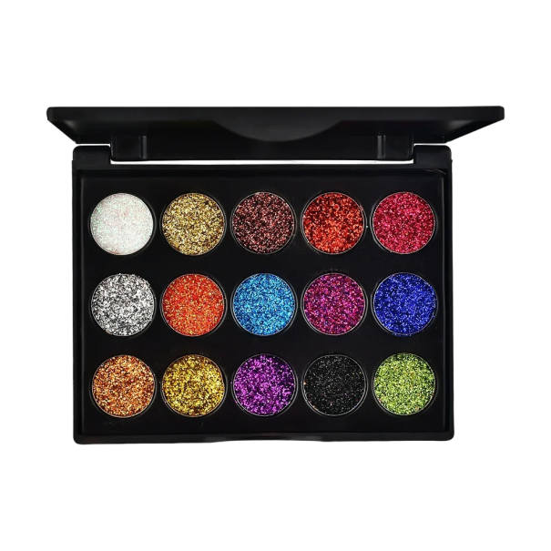 Palette de fards à paupières scintillants 15 couleurs Fards à paupières scintillants Fards à paupières mats Fards ultra pigmentés 2