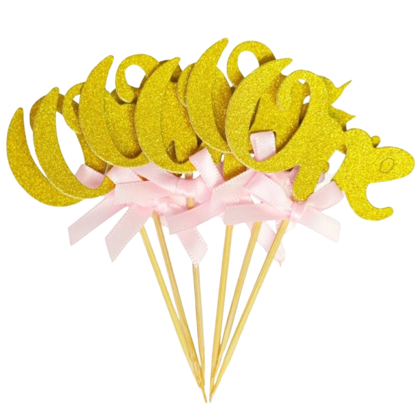 Palitos One rosa 6 pcs dourado