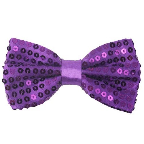 Paljetein koristeltu rusetti Elegantti miesten asuste Tyylikäs kiiltävä rusetti Säädettävä pituus Yleiskoko Ihanteellinen muodollisiin ja juhlaviin tilaisuuksiin violetti