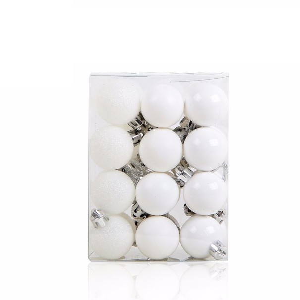 Palle di Natale 24 pz bianco