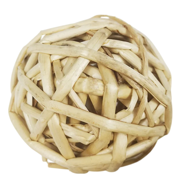 Pallina naturale in steli per roditori 7 cm Giocattoli da masticare in fibre vegetali Sicura attrezzatura da masticare naturale per roditori 1