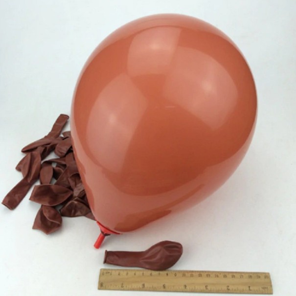Palloncini decorativi in lattice con finitura perlata 10 pz Decorazioni per compleanni e matrimoni Dopo essere gonfiati 23 x 20 cm marrone