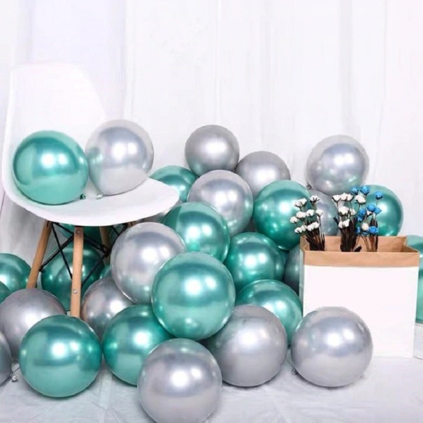 Palloncini di Natale 10 pz P4039 azzurro