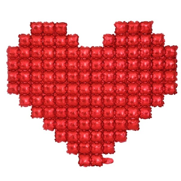 Pallone Gonfiabile a Forma di Cuore Grande Decorazione di San Valentino Decorazione Romantica Decorazione per Festa di Compleanno Regalo per Matrimonio 137x118 cm rosso